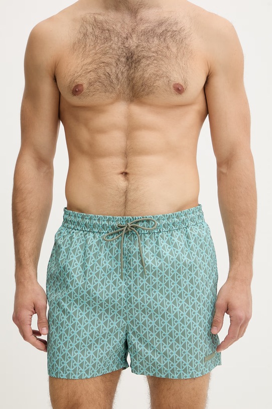 Calvin Klein σορτς μαγιό Ανδρικά LV00N61028 πράσινο SS26