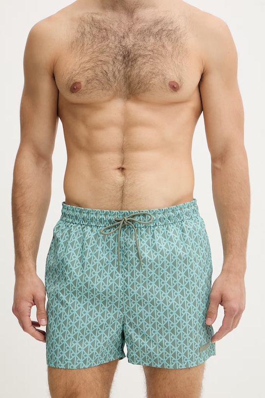 Calvin Klein kopalne kratke hlače moške LV00N61028 zelena SS26