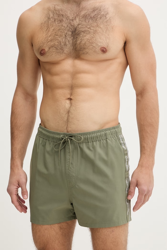 Calvin Klein kopalne kratke hlače moške LV00N61039 zelena SS26