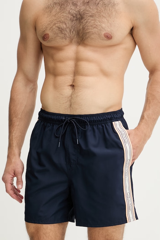 Calvin Klein Moške kopalne kratke hlače LV00N61042 mornarsko modra SS26