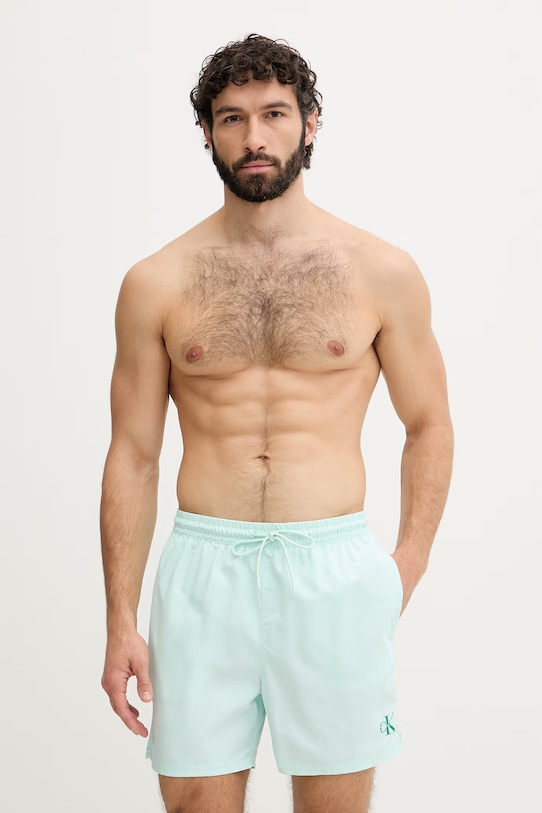 Calvin Klein kopalne kratke hlače moške turkizna LV00N61045