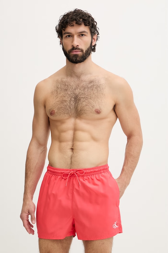 Calvin Klein szorty kąpielowe męskie czerwony LV00N61046