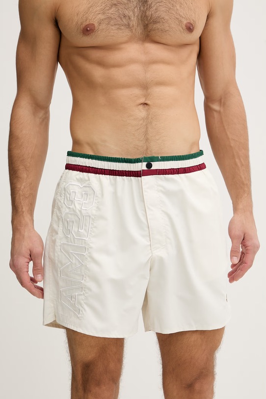 Aeronautica Militare szorty kąpielowe męskie BW0233UCT02967 beżowy SS26