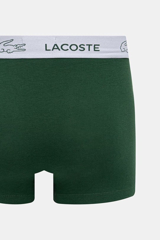 Odzież Lacoste bokserki męskie bawełniane z elastanem 3-pack 5H3583 zielony