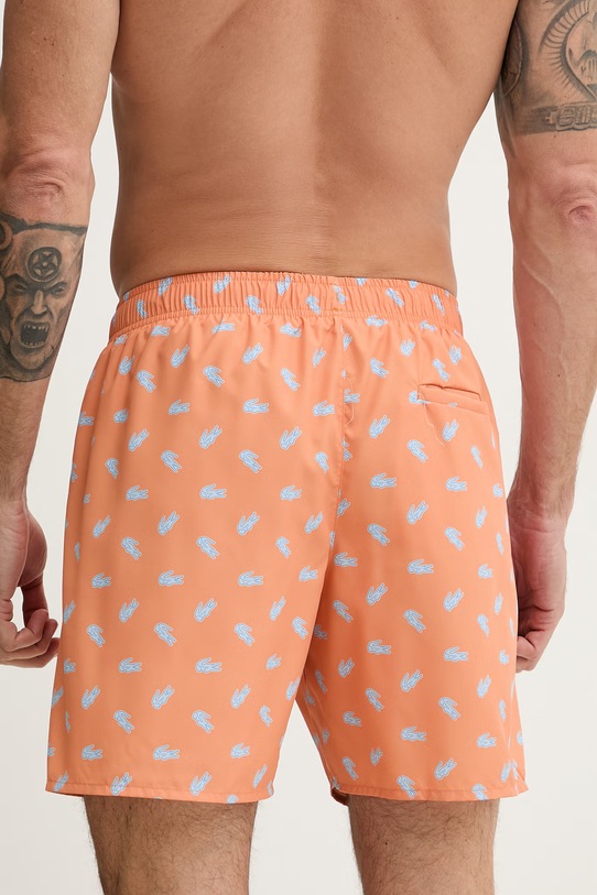 Odzież Lacoste szorty kąpielowe męskie MH1851 pomarańczowy