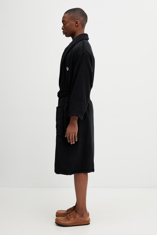 Paul Smith GOWN ZEBRA szlafrok frotte bawełniany męski M1A.681.PUZEB czarny SS26