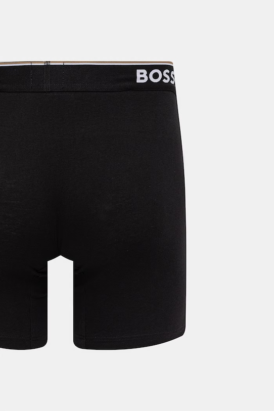 Odzież BOSS bokserki męskie bawełniane z elastanem 3-pack 50538142 czarny