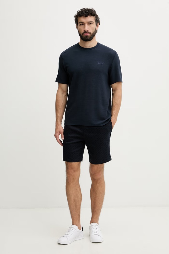 BOSS tricou loungewear bărbătesc din modal Shirt 50527377 bleumarin SS26