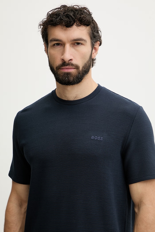 BOSS tricou loungewear bărbătesc din modal Shirt bleumarin 50527377