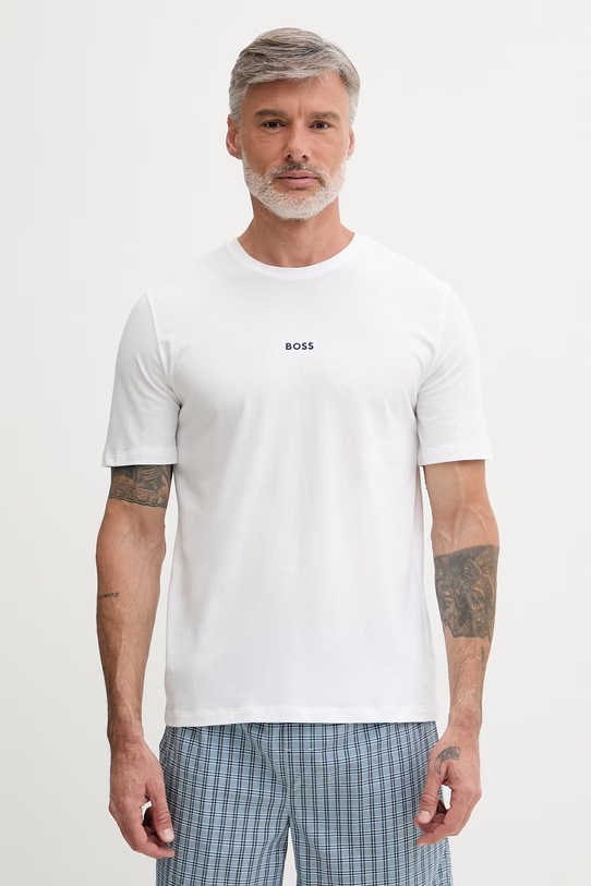 BOSS πιτζάμα ανδρική από βαμβάκι με ελαστάν 50561529 μπλε SS26