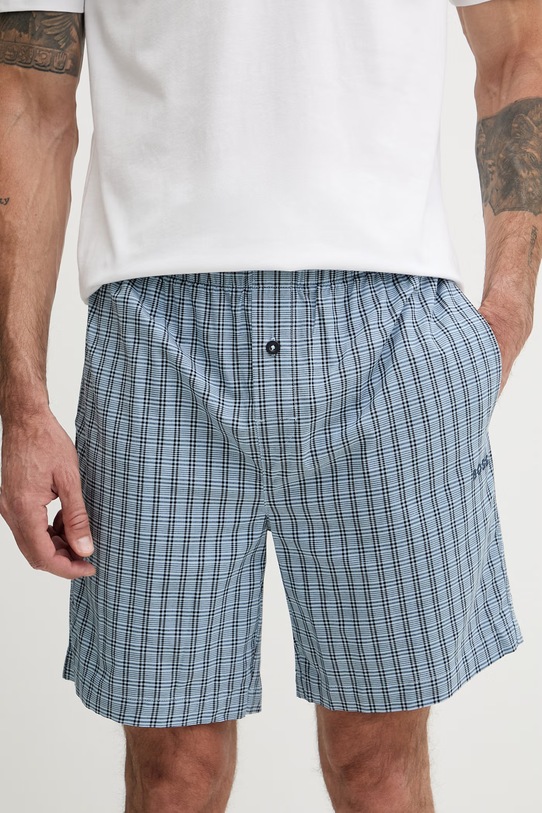 Ρούχα BOSS πιτζάμα ανδρική από βαμβάκι με ελαστάν 50561529 μπλε