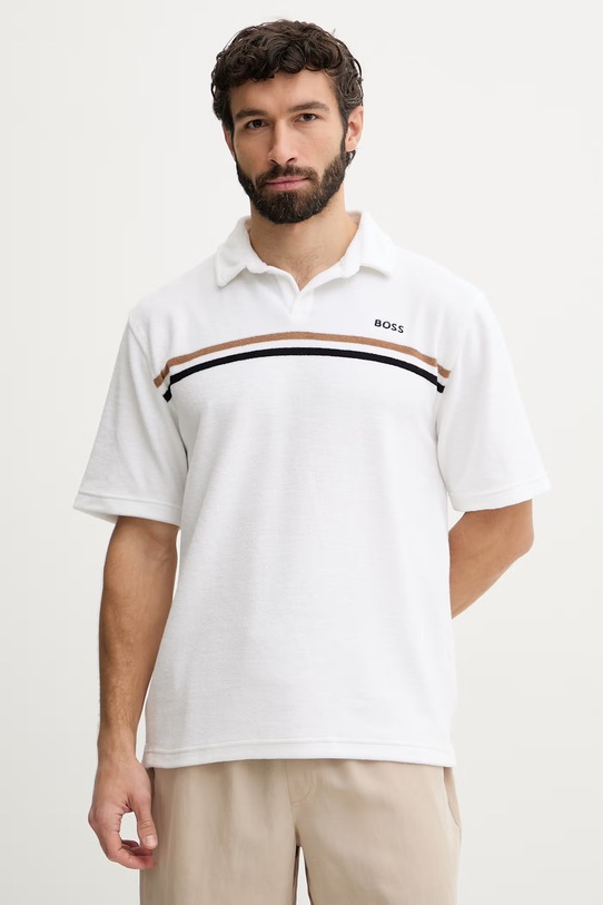 BOSS T-shirt παραλίας Ανδρικό λευκό 50561186