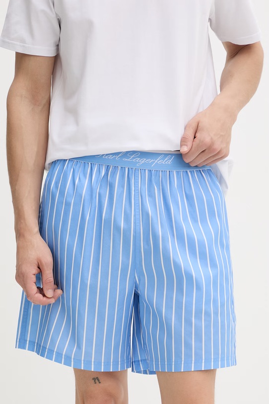 Odzież Karl Lagerfeld piżama dwuczęściowa męska bawełniana B2M45001 biały