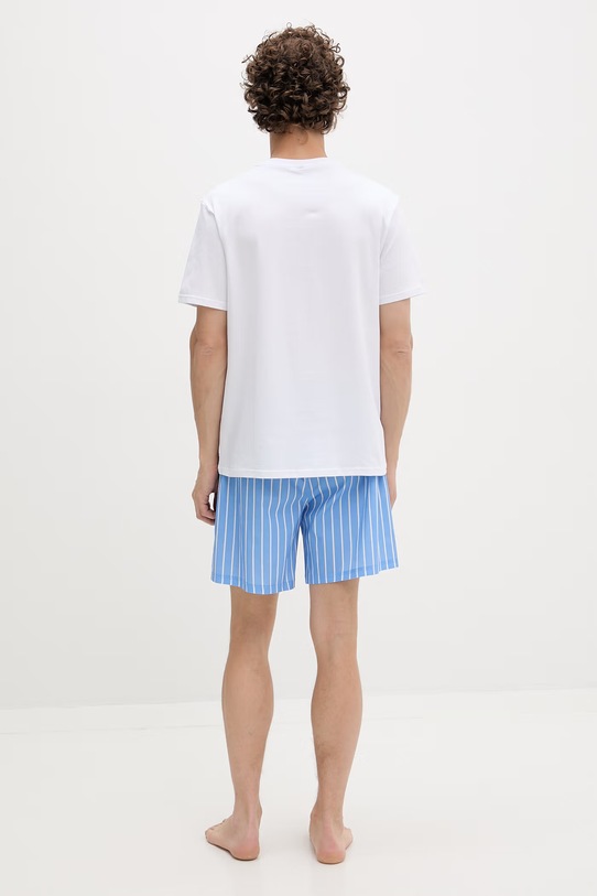 Karl Lagerfeld piżama dwuczęściowa męska bawełniana biały B2M45001