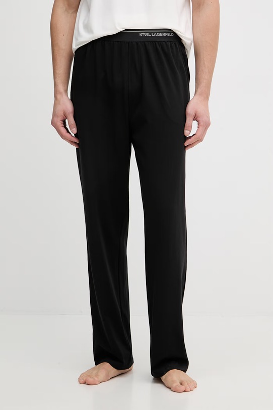Karl Lagerfeld piżama dwuczęściowa męska bawełniana z elastanem beżowy B2M45002