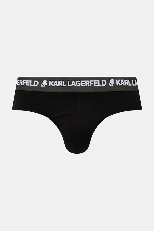 Karl Lagerfeld slipy męskie bawełniane z elastanem 3-pack czarny A1M47018