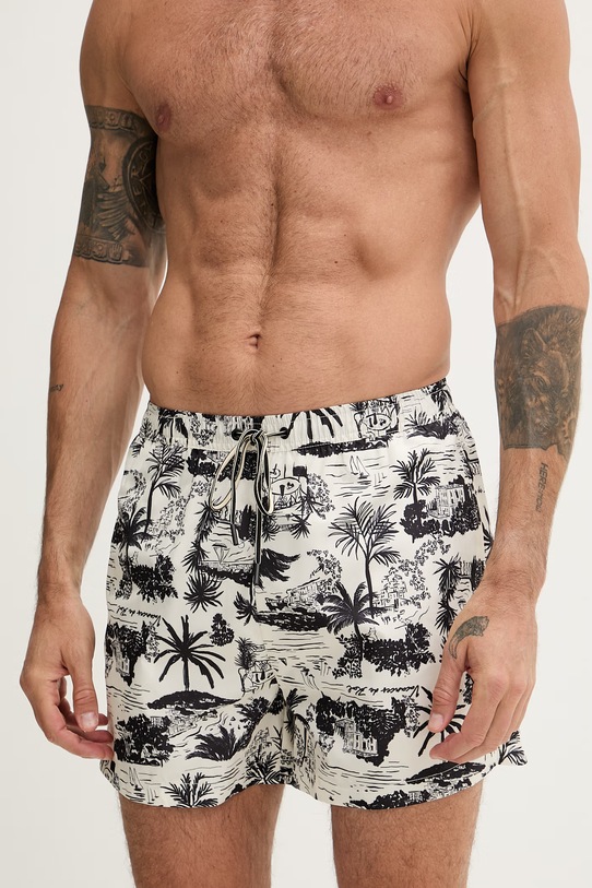Karl Lagerfeld szorty kąpielowe męskie B2M46040 beżowy SS26