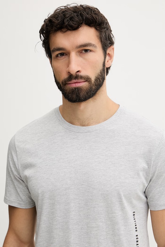 CR7 Cristiano Ronaldo piżama dwuczęściowa męska bawełniana szary 8730.41.2620