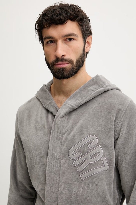 CR7 Cristiano Ronaldo szlafrok z kapturem męski bawełniany szary 8740.93.5