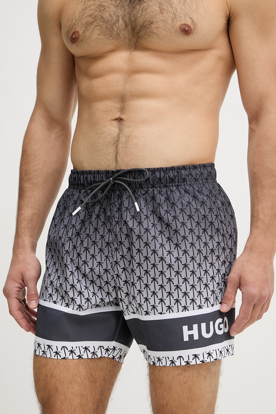 HUGO fürdőnadrág férfi PALMS_SWIM_SHORTS 50561097 szürke SS26