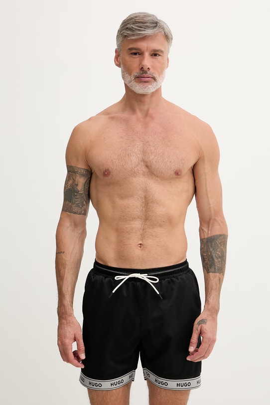 HUGO шорти для плавання чоловічі LITE_SWIM_SHORTS чорний 50561151