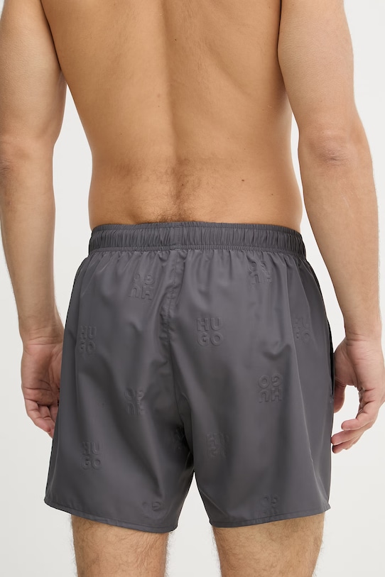 Ρούχα HUGO σορτς μαγιό ανδρικά TONAL_LOGO 50561222 γκρί