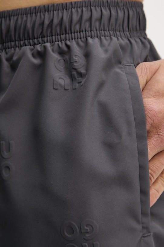 HUGO σορτς μαγιό ανδρικά TONAL_LOGO γκρί 50561222