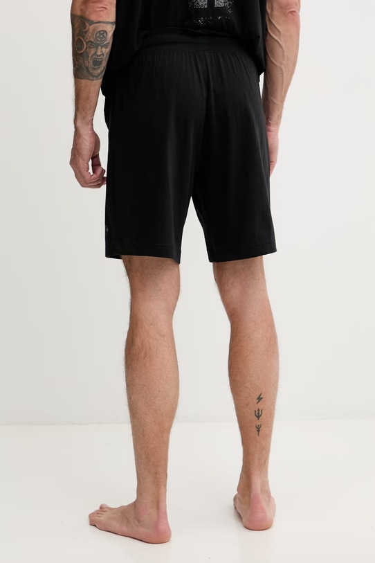 HUGO σορτς πιτζάμας ανδρικά βαμβακερά SPRAY_SHORTS 50559719 μαύρο SS26