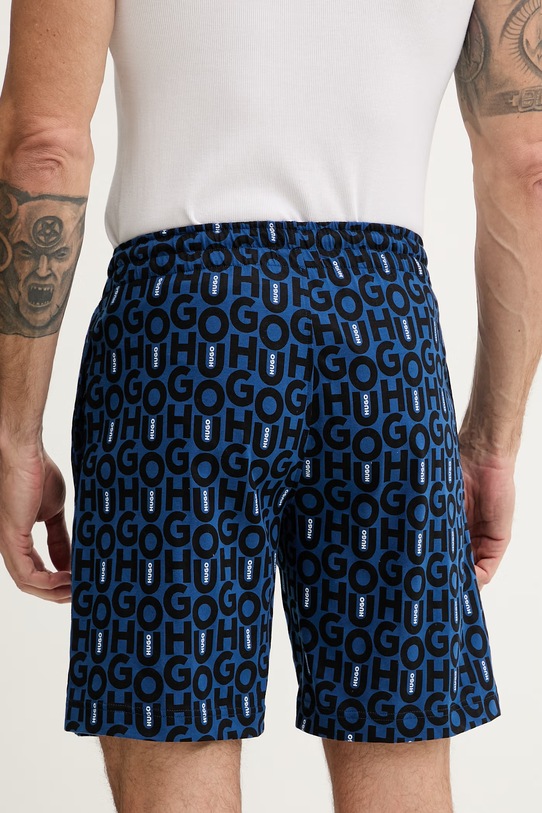 Odzież HUGO szorty piżamowe męskie bawełniane MILO SHORTS 50559741 granatowy