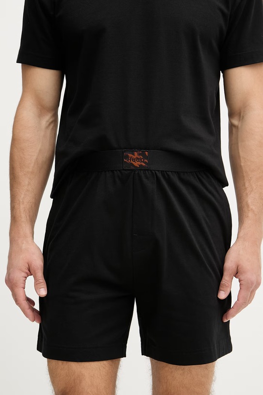 Oblečenie HUGO dvojdielne pyžamo pánske GALAXY SHORT SET 50559742 čierna