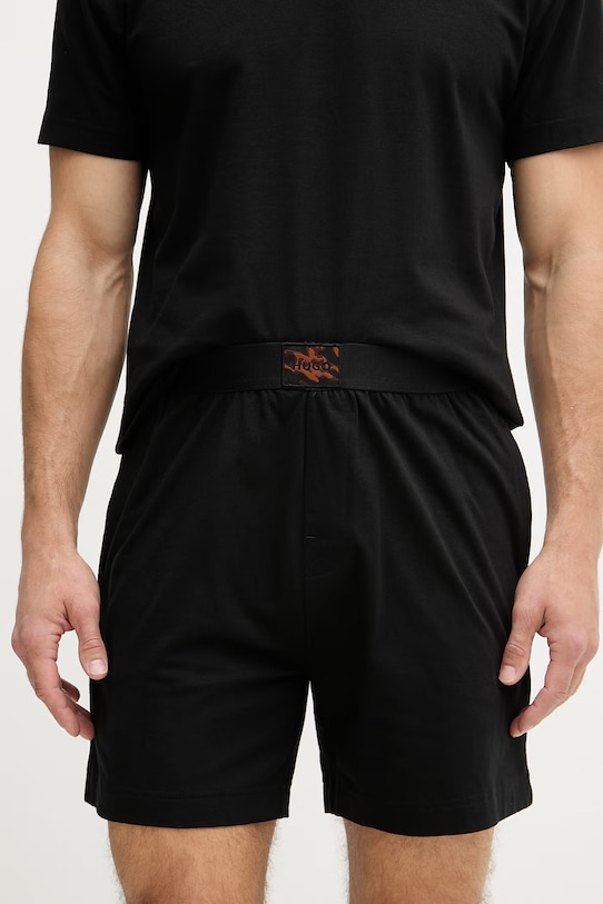 Oblečenie HUGO dvojdielne pyžamo pánske GALAXY SHORT SET 50559742 čierna