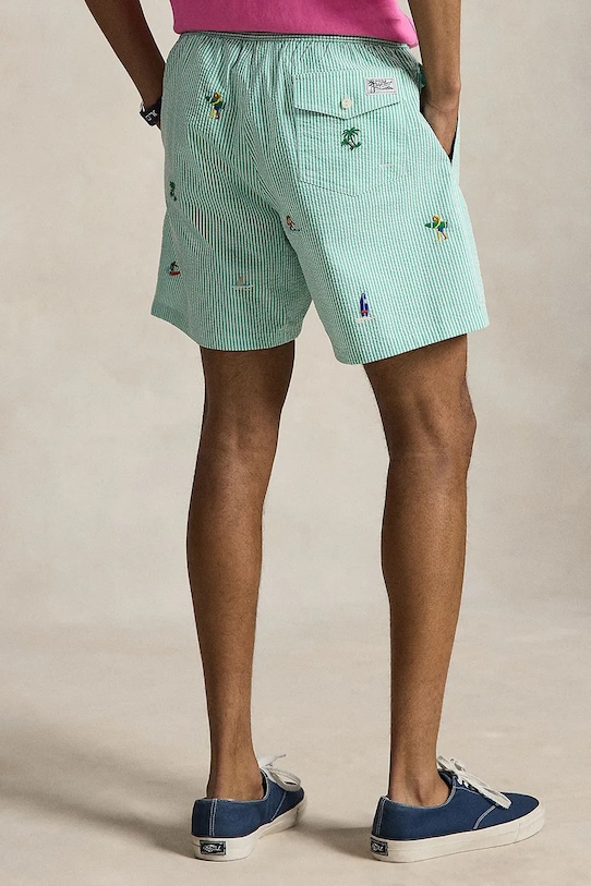 Polo Ralph Lauren REC POLY SEERSUCKER-WVN-SWIM BOTTOM szorty kąpielowe męskie 710B14034001 zielony SS26