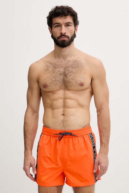 Guess szorty kąpielowe męskie pomarańczowy F6GT00.WN162