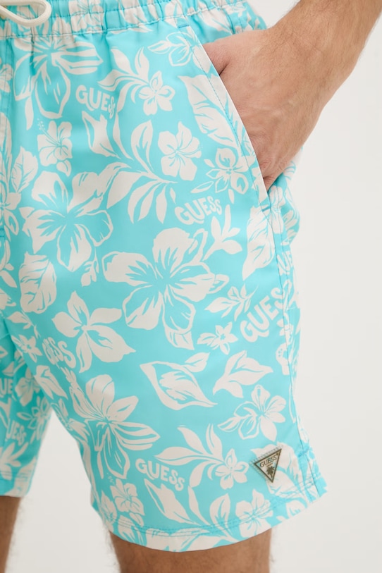 Guess szorty kąpielowe męskie turkusowy F6GT08.WG282