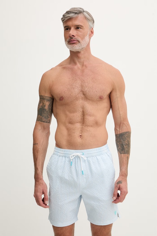 Guess pantaloncini da bagno da uomo blu F6GT11.WN342