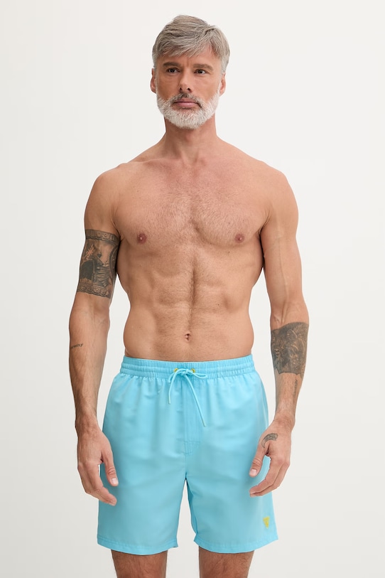 Guess pantaloni scurți de baie pentru bărbați albastru F6GT24.WG282