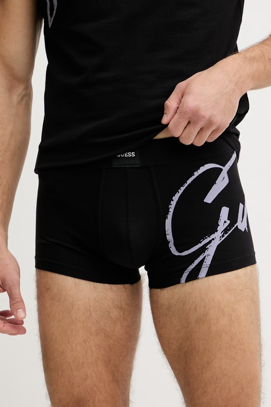 Guess пижама мъжка от памук черен U5BG92.K6YW1