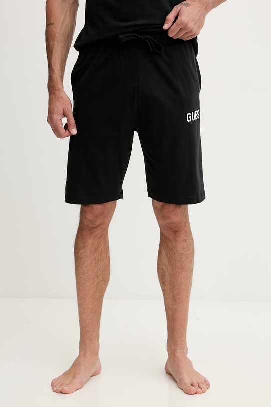 Guess dvojdielne pyžamo pánske bavlnené MALCOLM čierna U6GX02.KCAM1