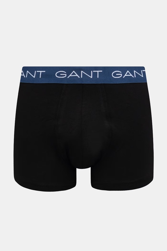 Gant bokserki dopasowane męskie bawełniane z elastanem 3-pack czarny 902613003