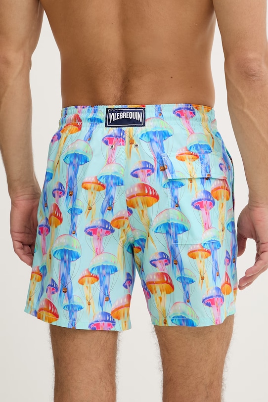 Odzież Vilebrequin szorty kąpielowe męskie MOOREA MOOEB104 turkusowy