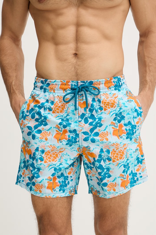 Vilebrequin szorty kąpielowe męskie MOOREA MOOEB120 turkusowy SS26