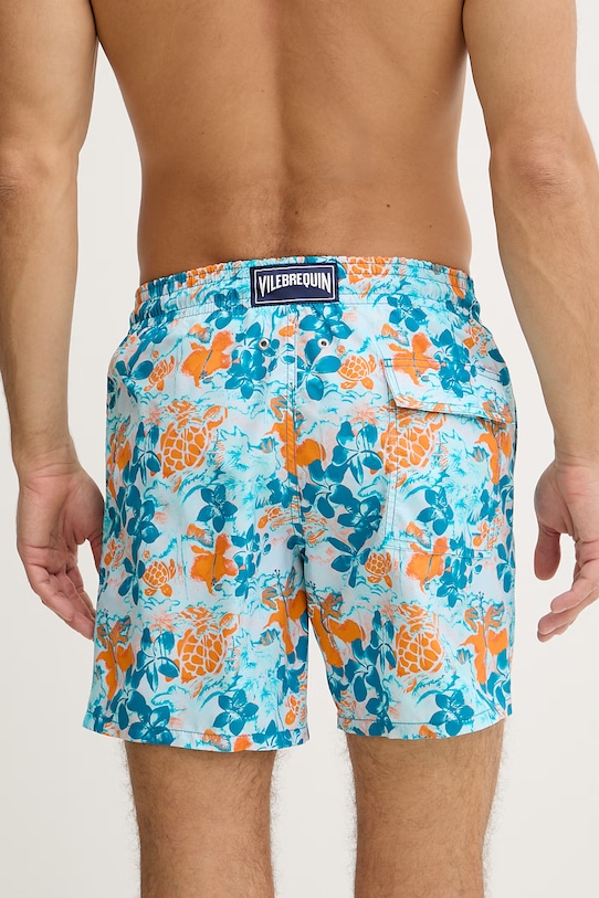 Odzież Vilebrequin szorty kąpielowe męskie MOOREA MOOEB120 turkusowy