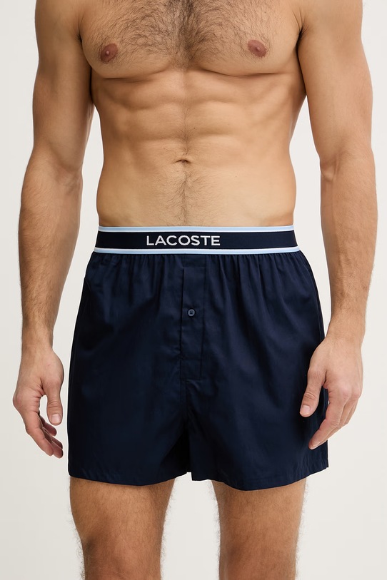 Lacoste bokserki męskie bawełniane 3-pack 7H4972 niebieski SS26
