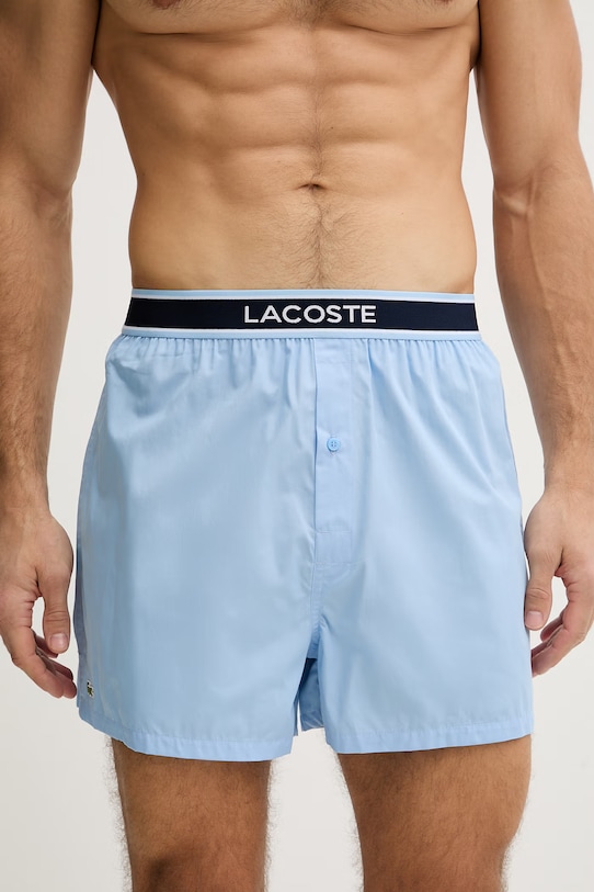 Lacoste bokserki męskie bawełniane 3-pack niebieski 7H4972