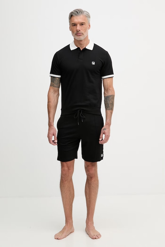 Fila piżama dwuczęściowa męska bawełniana FPS1239 czarny SS26
