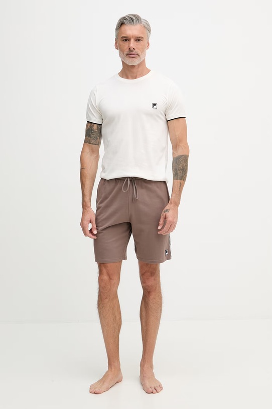 Fila piżama dwuczęściowa męska bawełniana FPS1241 beżowy SS26