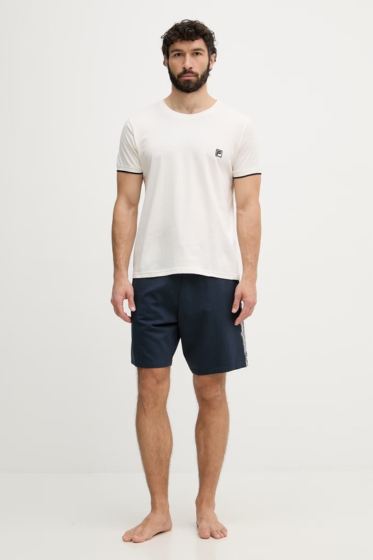 Fila dvoudílné pyžamo pánské bavlněné béžová FPS1241