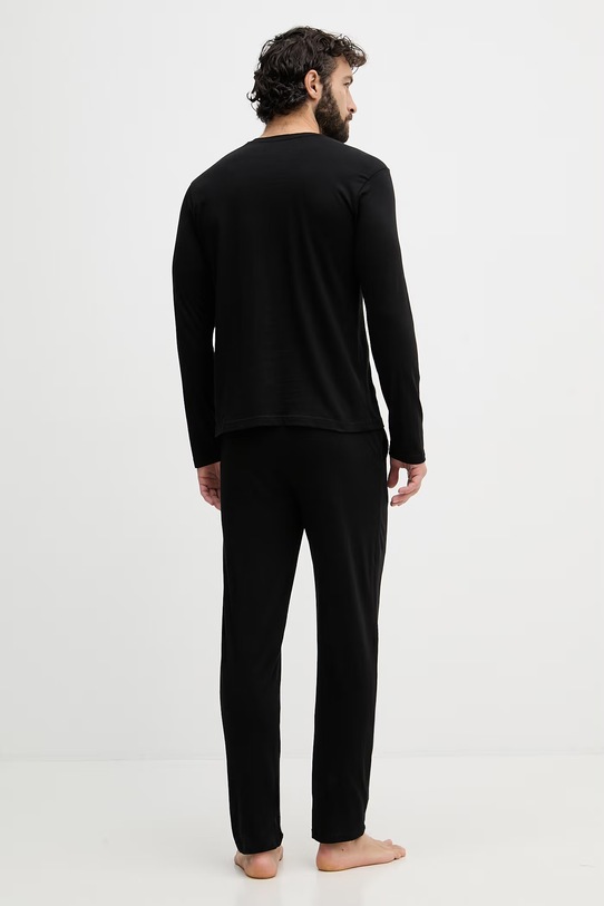 Odzież Fila piżama dwuczęściowa męska bawełniana FPS1243 czarny
