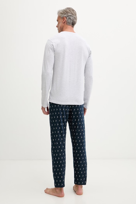 Odzież Fila piżama dwuczęściowa męska bawełniana FPS1244 szary