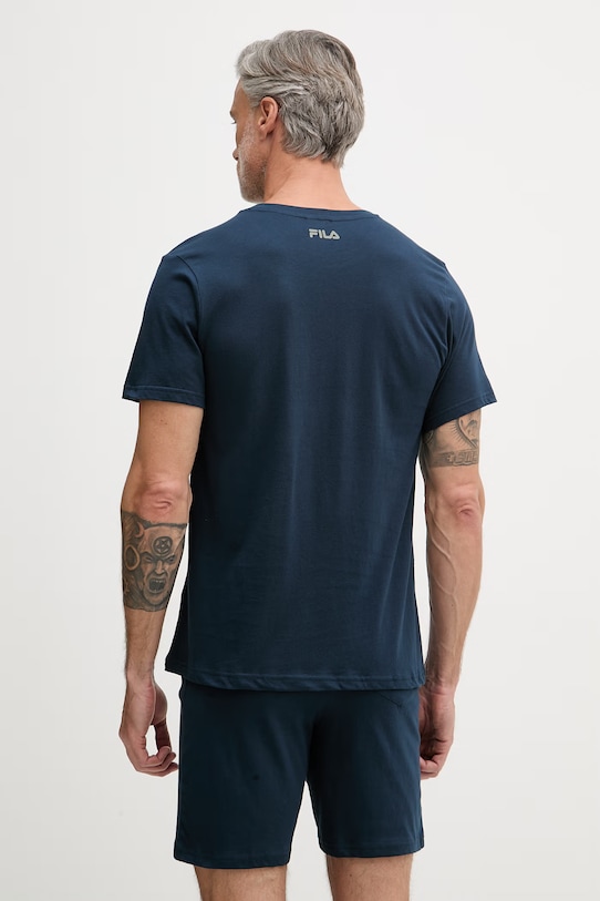 Odzież Fila piżama dwuczęściowa męska bawełniana FPS1246 granatowy